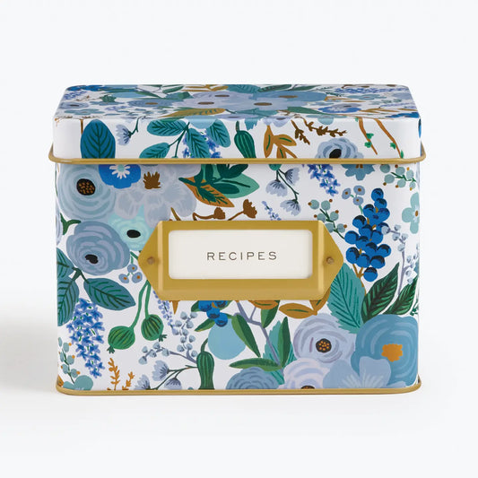 Rifle Paper Company Recipe Box - Garden Party Blue